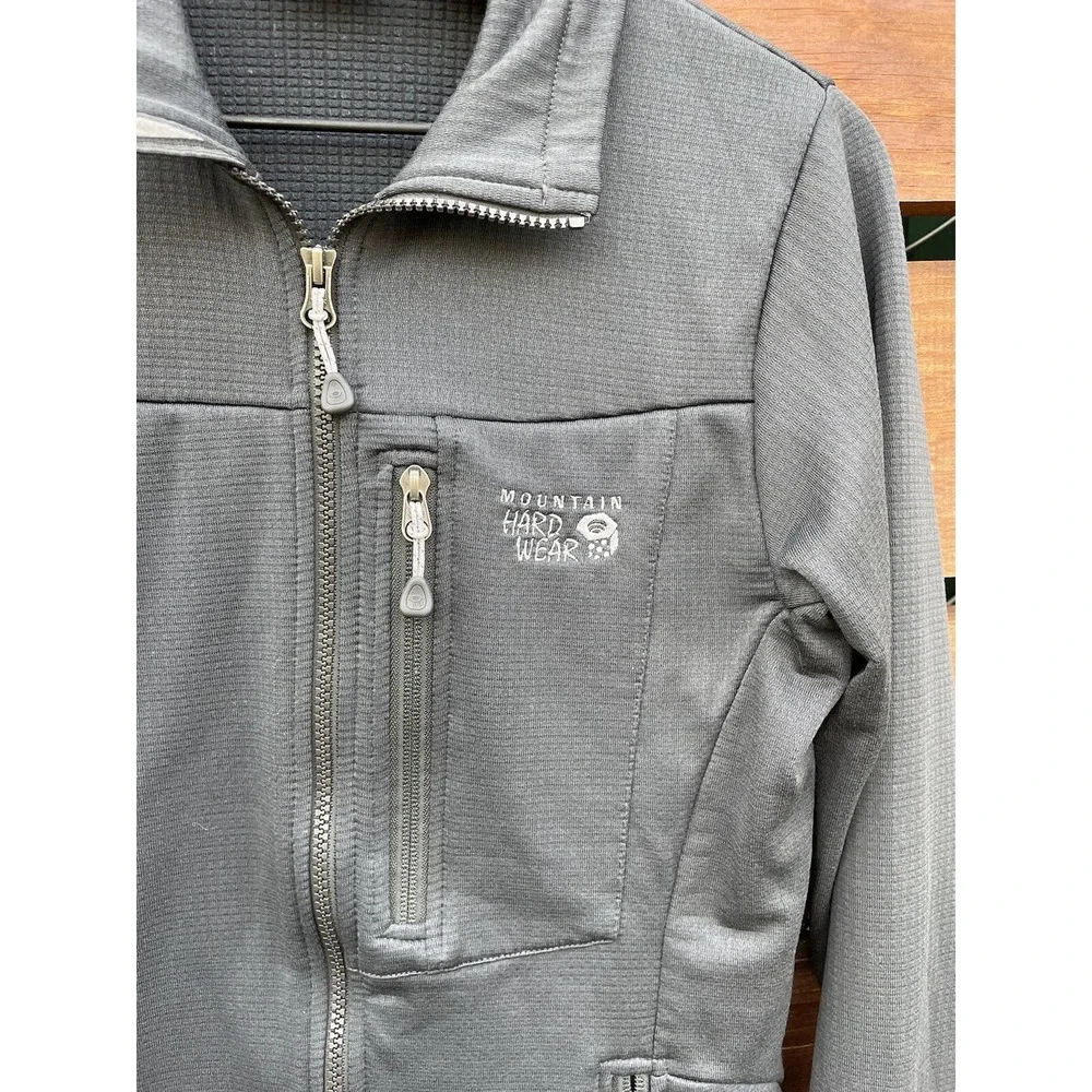 mountain‎ Hardwear Womens Gray Lightweight fleece lined Polartec Zip Up Jacket M